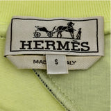 エルメス HERMES ランH半袖スウェットシャツ イエロー コットン ユニセックス スウェット