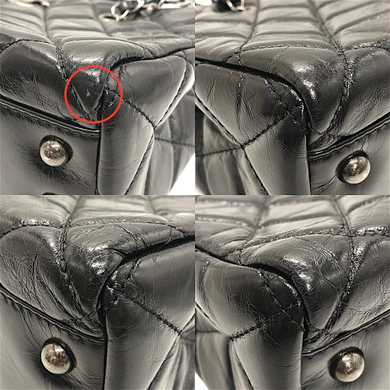 シャネル CHANEL マトラッセ チェーン トートバッグ 20440567 ブラック×SV金具 エイジドカーフ レディース ショルダーバッグ