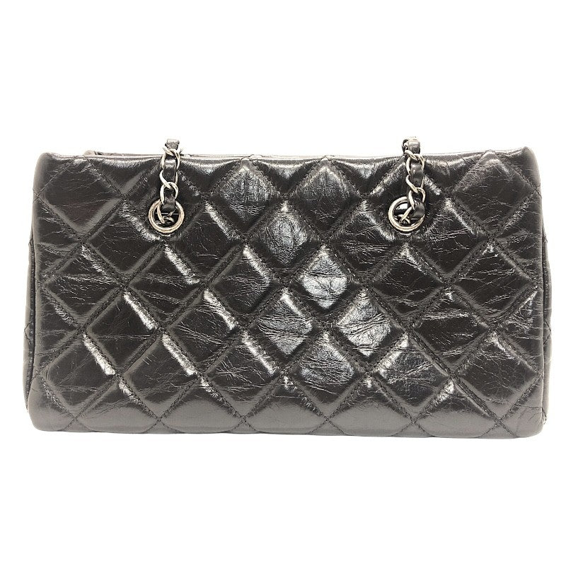 シャネル CHANEL マトラッセ チェーン トートバッグ 20440567 ブラック×SV金具 エイジドカーフ レディース ショルダーバッグ