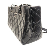 シャネル CHANEL マトラッセ チェーン トートバッグ 20440567 ブラック×SV金具 エイジドカーフ レディース ショルダーバッグ
