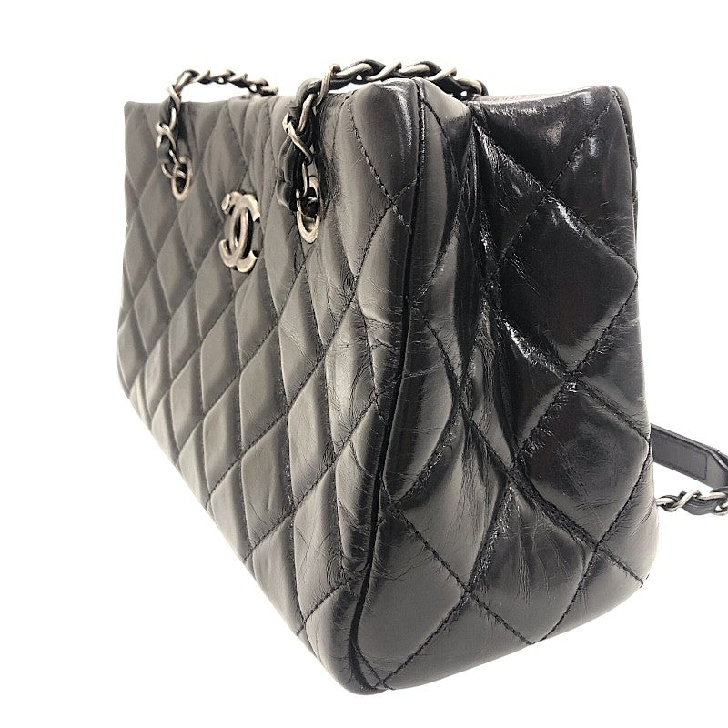 シャネル CHANEL マトラッセ チェーン トートバッグ 20440567 ブラック×SV金具 エイジドカーフ レディース ショルダーバッグ