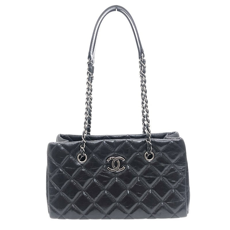 シャネル CHANEL マトラッセ チェーン トートバッグ 20440567 ブラック×SV金具 エイジドカーフ レディース ショルダーバッグ