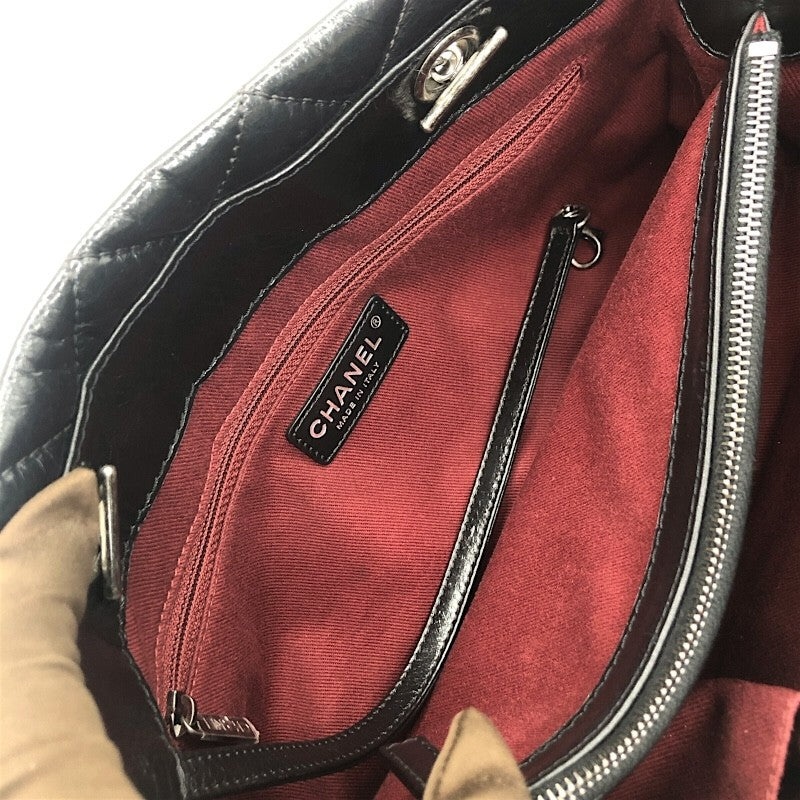 シャネル CHANEL マトラッセ チェーン トートバッグ 20440567 ブラック×SV金具 エイジドカーフ レディース ショルダーバッグ