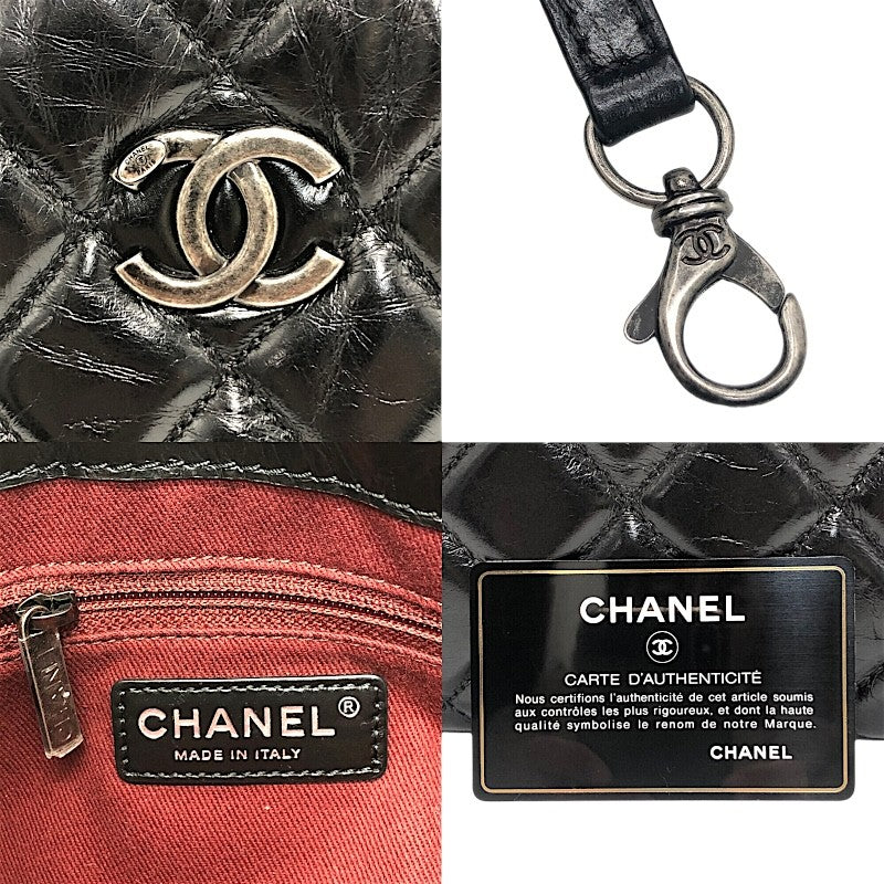 シャネル CHANEL マトラッセ チェーン トートバッグ 20440567 ブラック×SV金具 エイジドカーフ レディース ショルダーバッグ