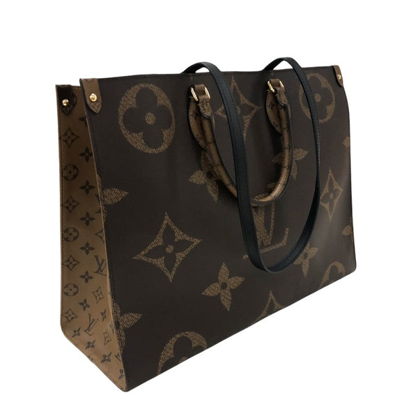 ルイ・ヴィトン LOUIS VUITTON オンザゴーGM M45320 ブラウン モノグラム ジャイアント・リバース レディース トートバッグ