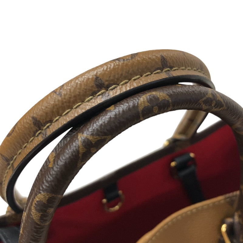 ルイ・ヴィトン LOUIS VUITTON オンザゴーGM M45320 ブラウン モノグラム ジャイアント・リバース レディース トートバッグ