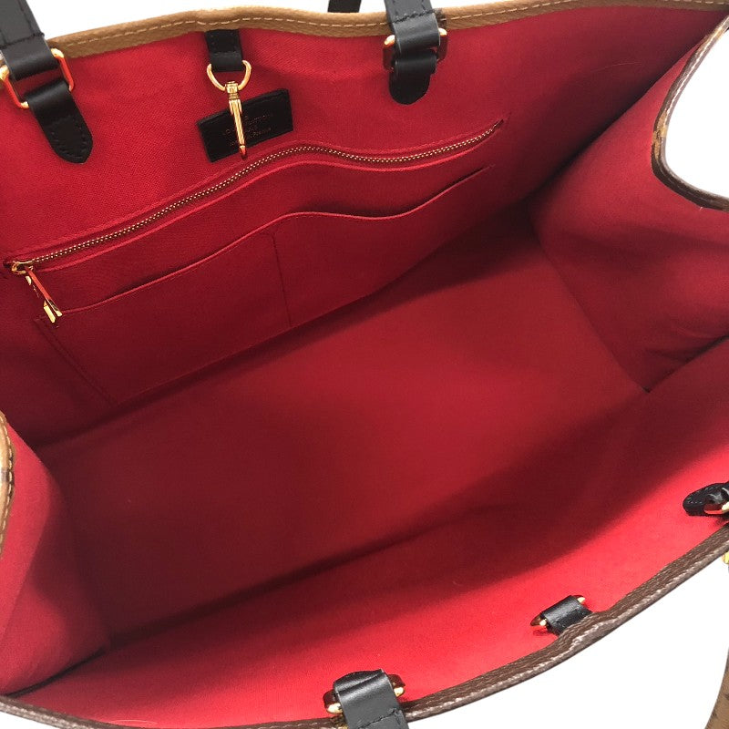 ルイ・ヴィトン LOUIS VUITTON オンザゴーGM M45320 ブラウン モノグラム ジャイアント・リバース レディース トートバッグ