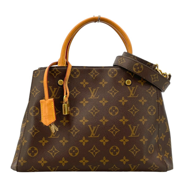 ルイ・ヴィトン LOUIS VUITTON モンテーニュMM M41056 ブラウン モノグラム レディース ショルダーバッグ