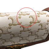 セリーヌ CELINE ティーントリオンフバッグ 188882 ホワイト トリオンフキャンバス・カーフスキン レディース ショルダーバッグ