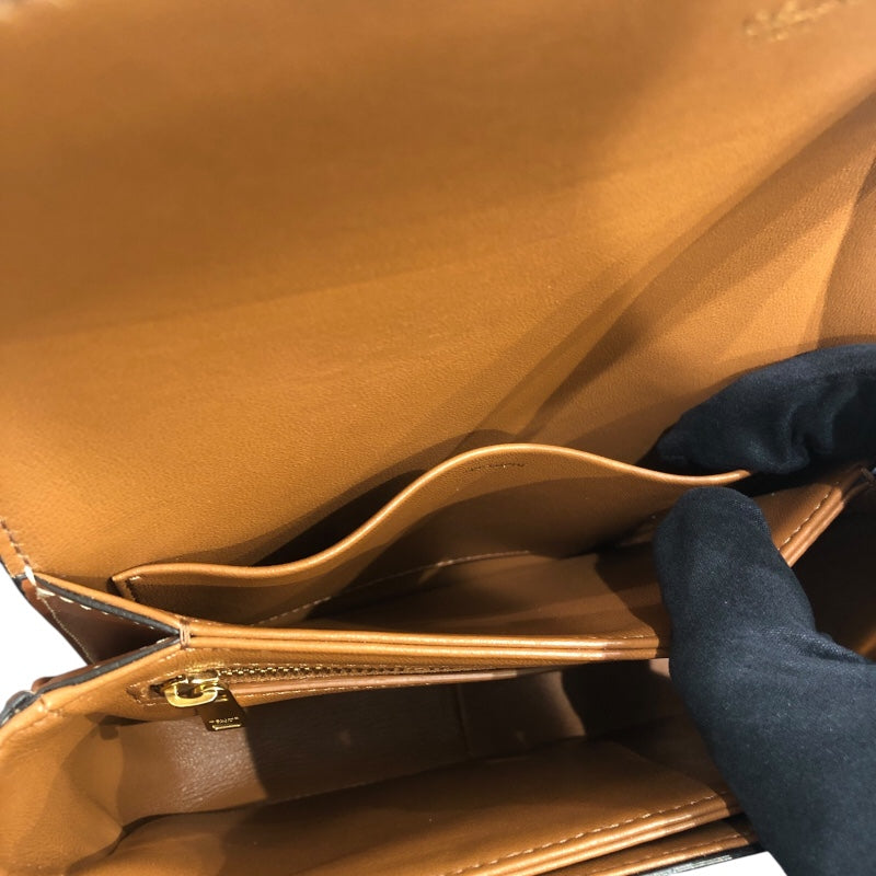 セリーヌ CELINE ティーントリオンフバッグ 188882 ホワイト トリオンフキャンバス・カーフスキン レディース ショルダーバッグ