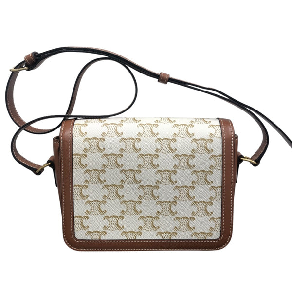 セリーヌ CELINE ティーントリオンフバッグ 188882 ホワイト トリオンフキャンバス・カーフスキン レディース ショルダーバッグ