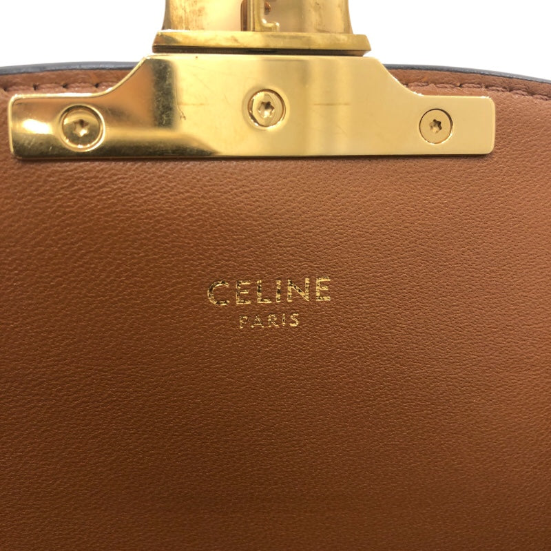 セリーヌ CELINE ティーントリオンフバッグ 188882 ホワイト トリオンフキャンバス・カーフスキン レディース ショルダーバッグ