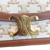 セリーヌ CELINE ティーントリオンフバッグ 188882 ホワイト/ブラウン トリオンフキャンバス レディース ショルダーバッグ