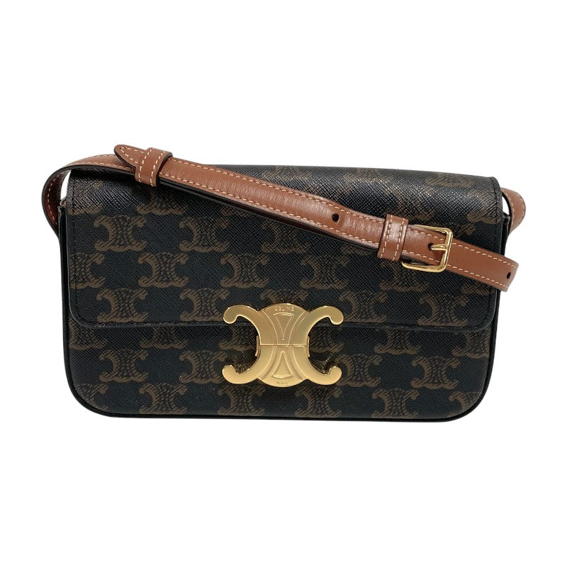 セリーヌ CELINE ショルダーバッグ クロード 194142 タン トリオンフキャンバス レディース ショルダーバッグ