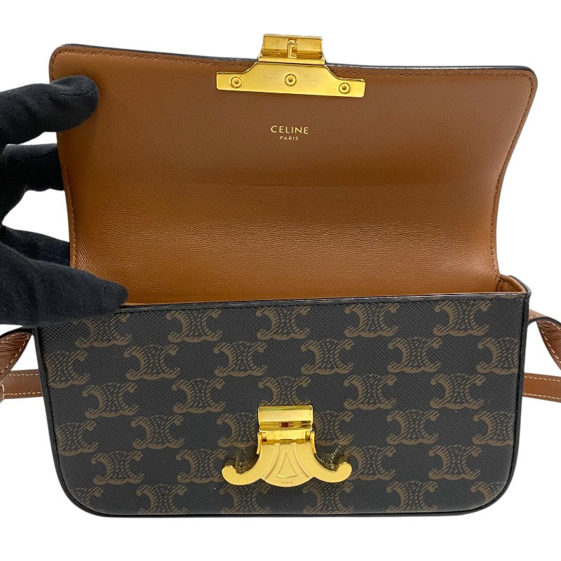 セリーヌ CELINE ショルダーバッグ クロード 194142 タン トリオンフキャンバス レディース ショルダーバッグ