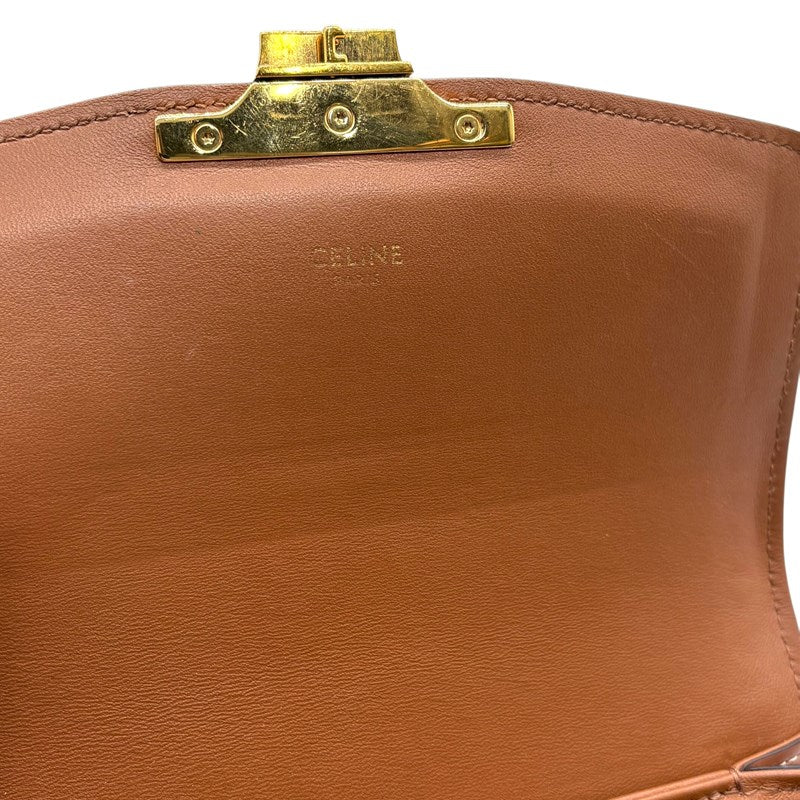 セリーヌ CELINE ティーントリオンフ バッグ 188882 ホワイト×タン ゴールド金具 トリオンフキャンバス レディース ショルダーバッグ