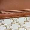 セリーヌ CELINE ティーントリオンフ バッグ 188882 ホワイト×タン ゴールド金具 トリオンフキャンバス レディース ショルダーバッグ