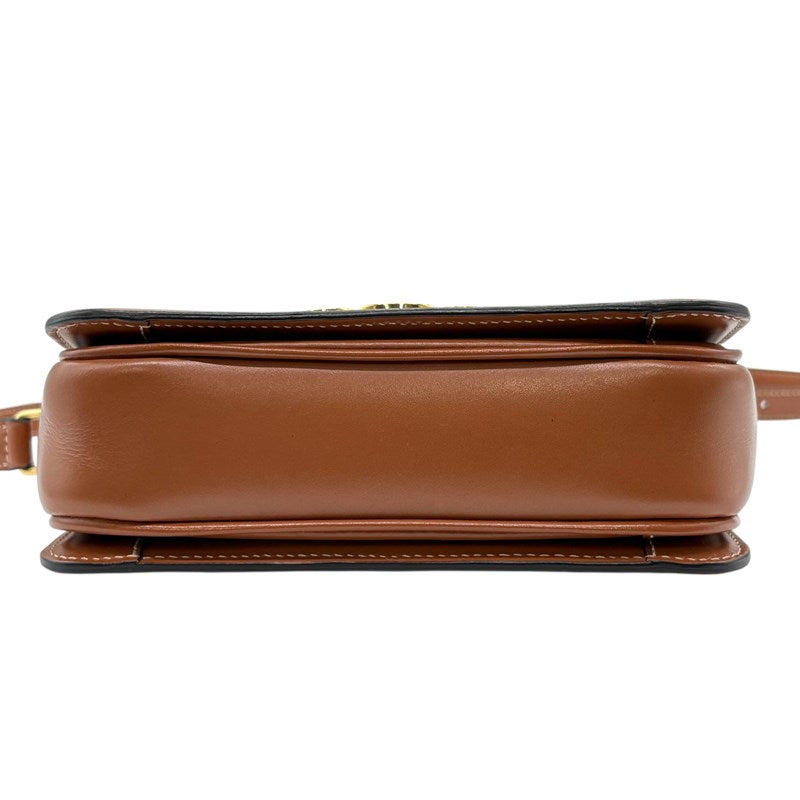 セリーヌ CELINE ティーントリオンフ バッグ 188882 ホワイト×タン ゴールド金具 トリオンフキャンバス レディース ショルダーバッグ