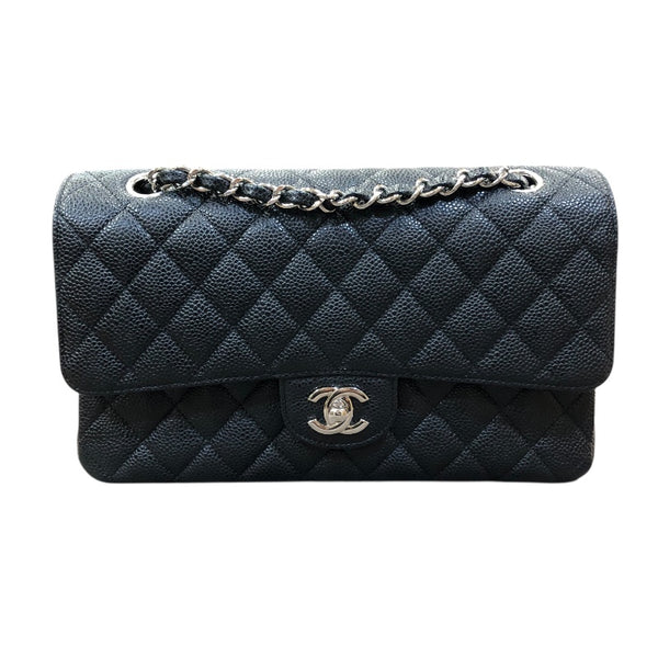 シャネル CHANEL マトラッセ25 A01112 ブラック/シルバー金具 キャビア レディース ショルダーバッグ