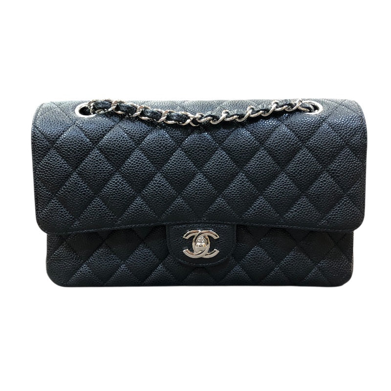 シャネル CHANEL マトラッセ25 A01112 ブラック/シルバー金具 キャビア レディース ショルダーバッグ