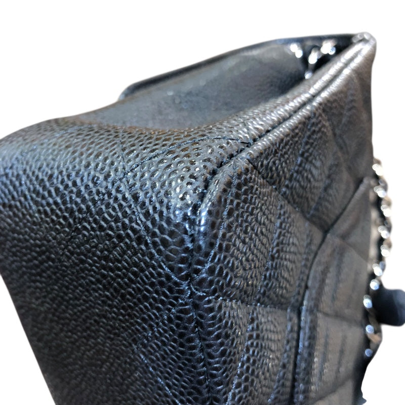 シャネル CHANEL マトラッセ25 A01112 ブラック/シルバー金具 キャビア レディース ショルダーバッグ
