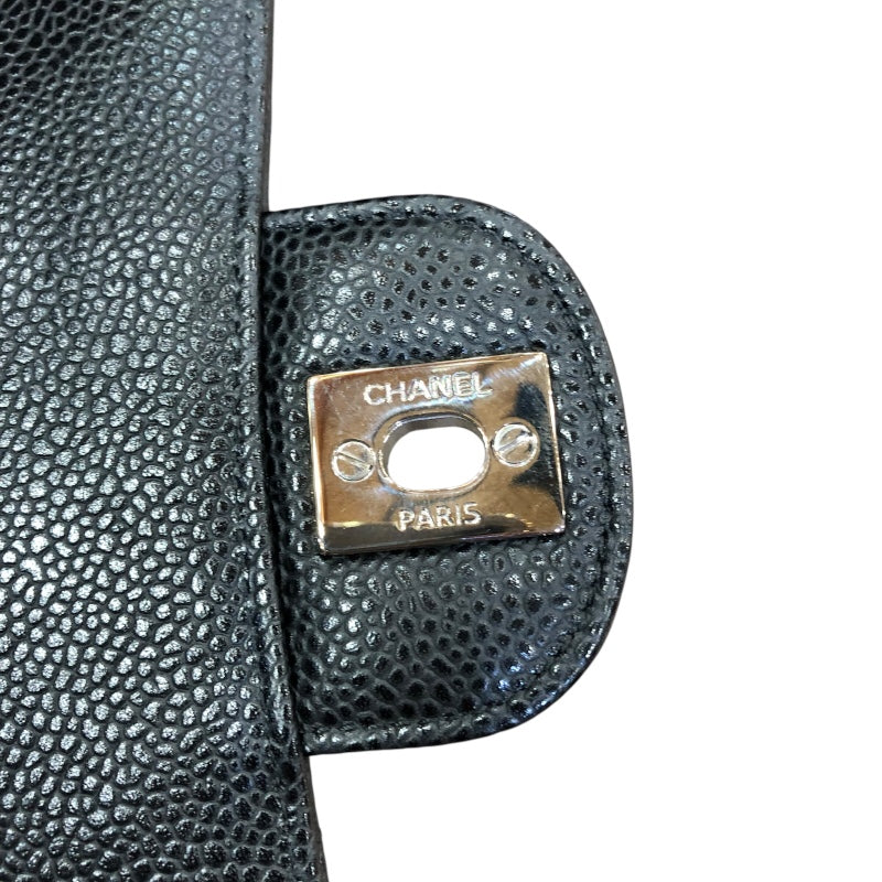 シャネル CHANEL マトラッセ25 A01112 ブラック/シルバー金具 キャビア レディース ショルダーバッグ
