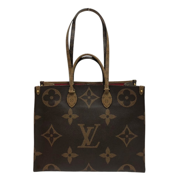 ルイ・ヴィトン LOUIS VUITTON オンザゴーGM M44576 ブラウン モノグラム ジャイアント・リバース レディース トートバッグ