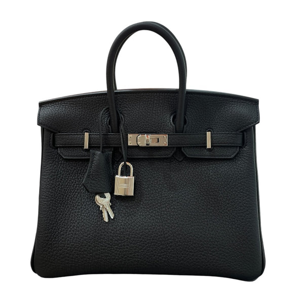 エルメス HERMES バーキン25 K刻 ブラック/シルバー金具 トゴ レディース ハンドバッグ
