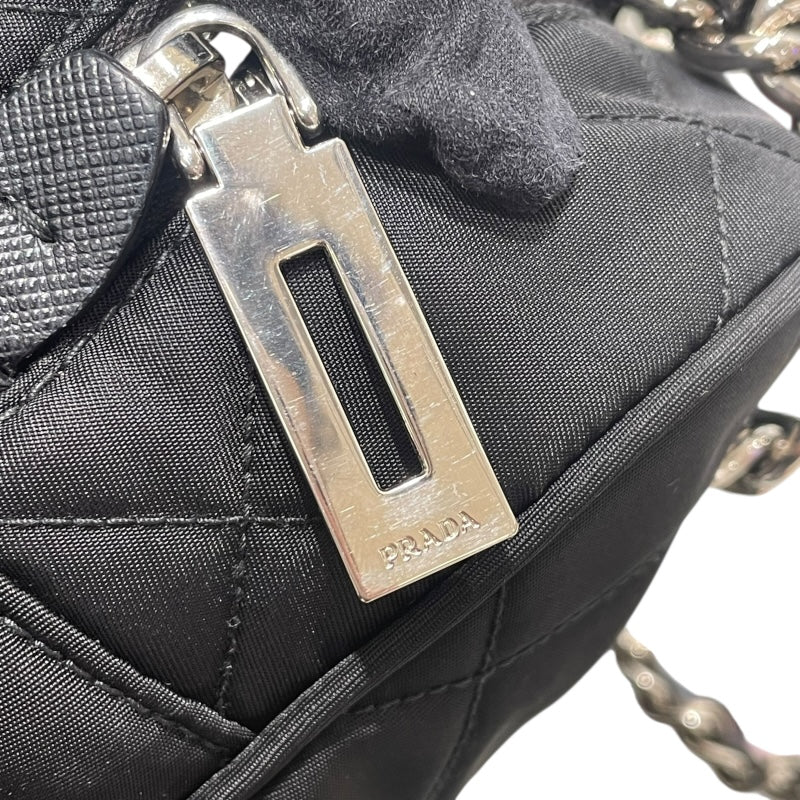 プラダ PRADA インプントゥ チェーンバッグ 1BB072 ブラック ナイロン レディース ハンドバッグ