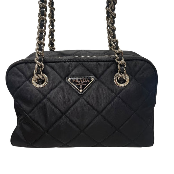 プラダ PRADA インプントゥ チェーンバッグ 1BB072 ブラック ナイロン レディース ハンドバッグ