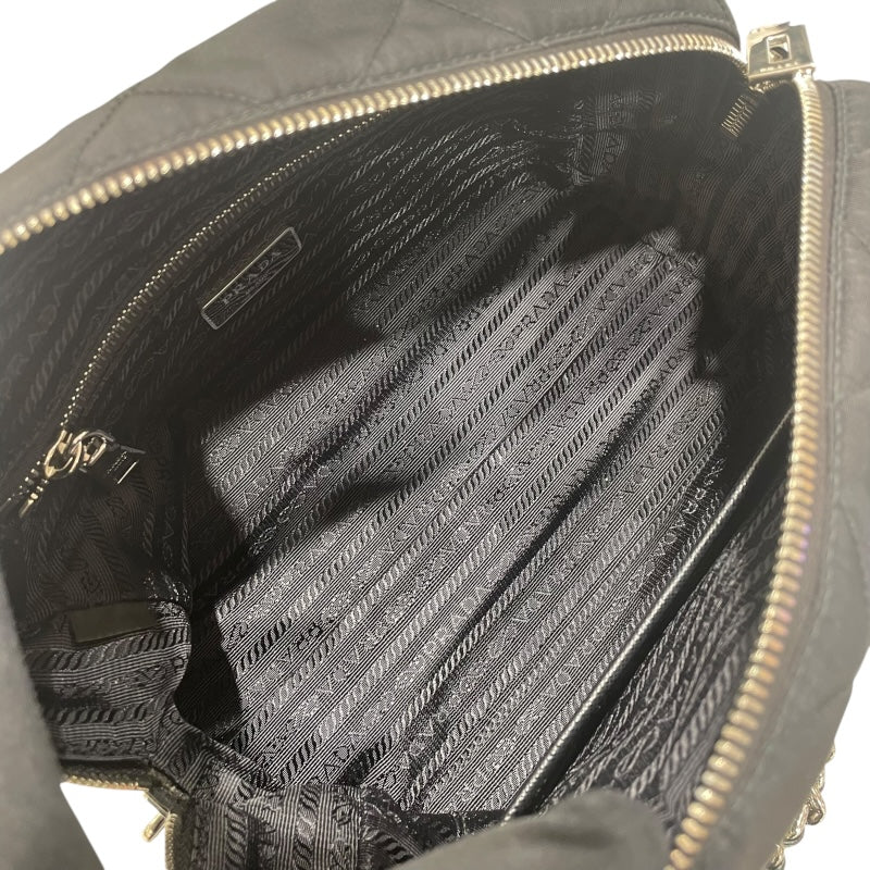 プラダ PRADA インプントゥ チェーンバッグ 1BB072 ブラック ナイロン レディース ハンドバッグ