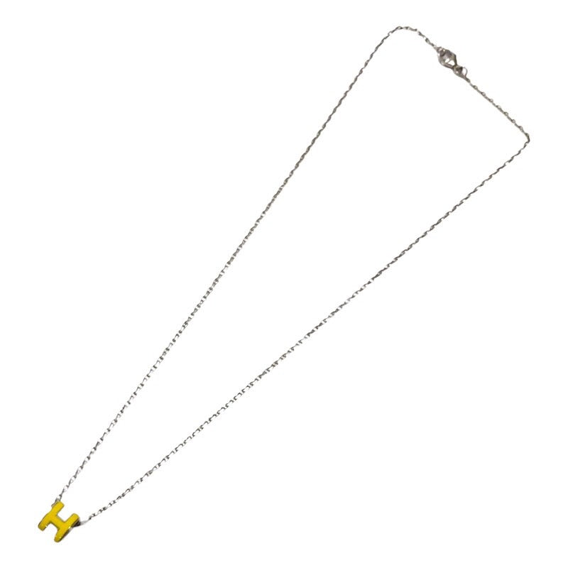 エルメス HERMES ポップアッシュミニネックレス ジョーヌ/SV メタル ジュエリー