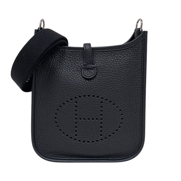 エルメス HERMES エヴリンTPM W刻 ブラック シルバー金具 トリヨンクレマンス レディース ショルダーバッグ