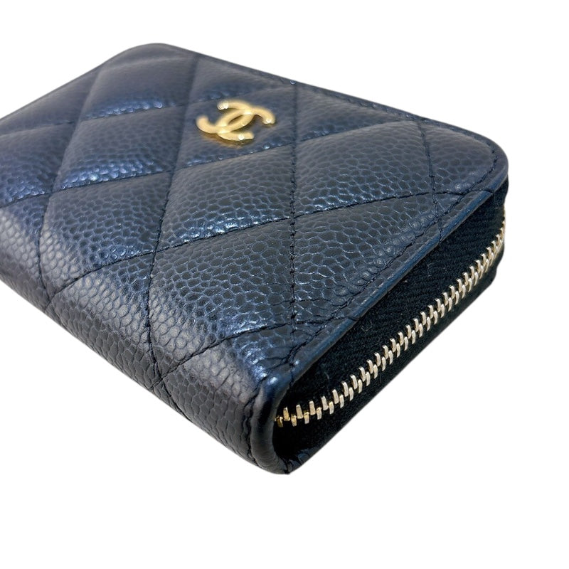 シャネル CHANEL クラシックジップコインパース AP0216 ブラウン/ゴールド金具 キャビアスキン レディース コインケース