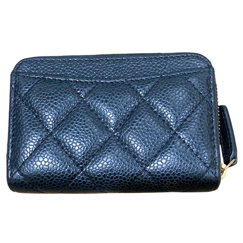 シャネル CHANEL クラシックジップコインパース AP0216 ブラウン/ゴールド金具 キャビアスキン レディース コインケース