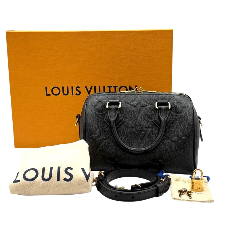 ルイ・ヴィトン LOUIS VUITTON スピーディ・バンドリエール20 M58953 ブラック モノグラム・アンプラント レザー レディース ハンドバッグ