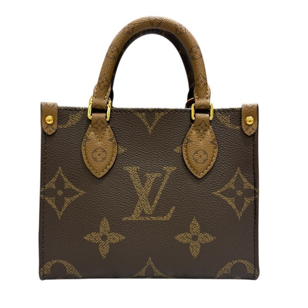 ルイ・ヴィトン LOUIS VUITTON オンザゴーBB M46839 モノグラムジャイアントリバース PVC レディース ハンドバッグ