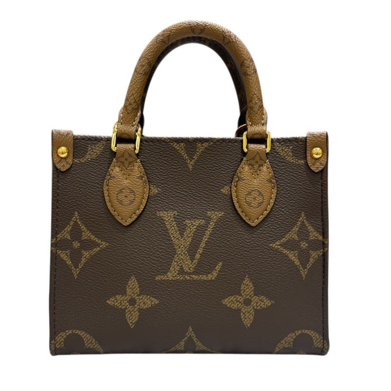 ルイ・ヴィトン LOUIS VUITTON オンザゴーBB M46839 モノグラムジャイアントリバース PVC レディース ハンドバッグ