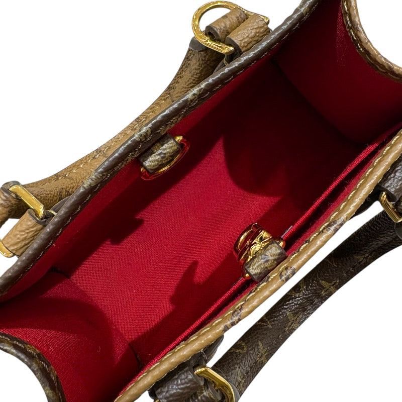 ルイ・ヴィトン LOUIS VUITTON オンザゴーBB M46839 モノグラムジャイアントリバース PVC レディース ハンドバッグ