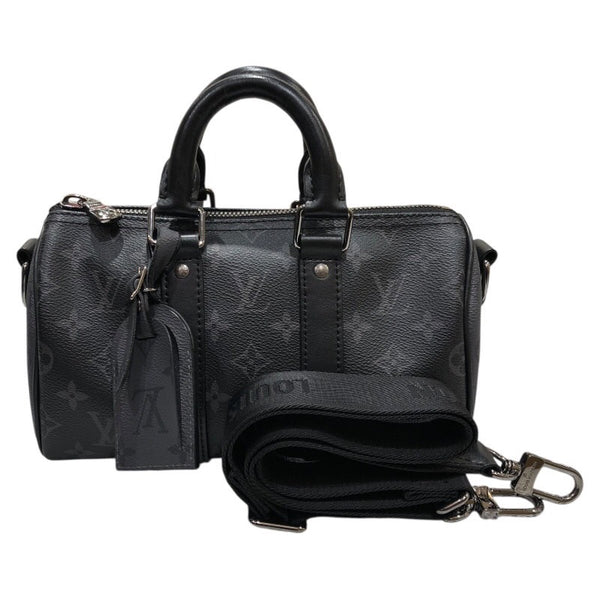 ルイ・ヴィトン LOUIS VUITTON キーポル・バンドリエール25 M46271 ブラック モノグラム・エクリプス・リバース メンズ ショルダーバッグ