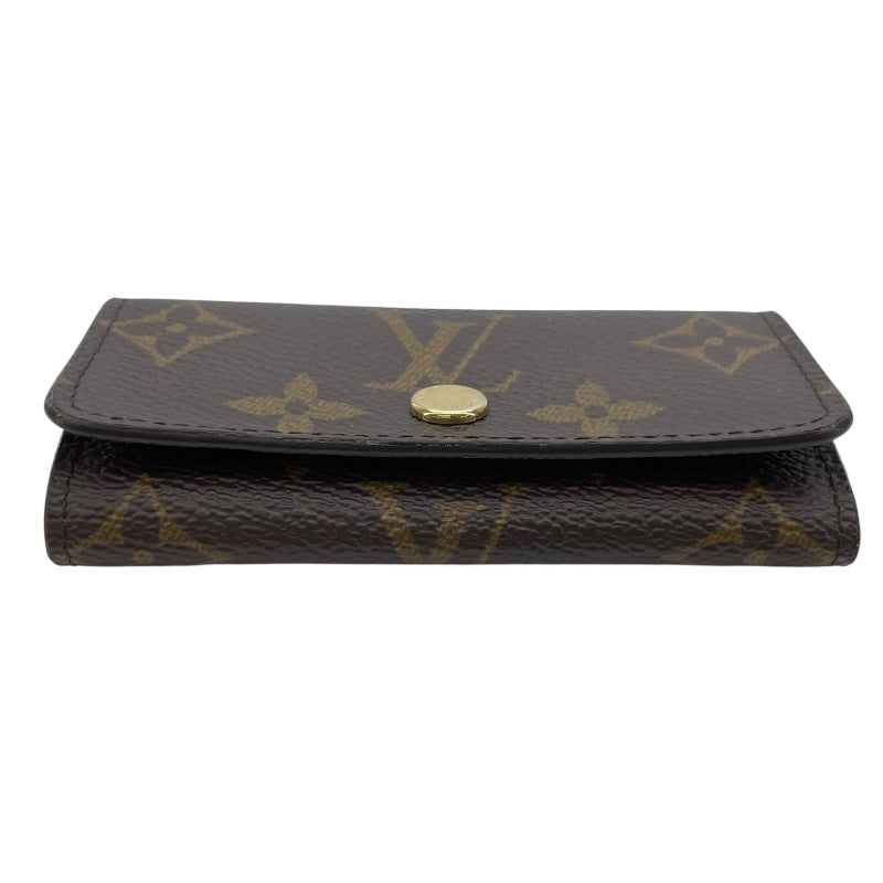 【美品】Louis Vuitton レザーキーケース ブラウン4連 正規紙袋無料】ルイヴィトン キーケース ミュルティクレ4