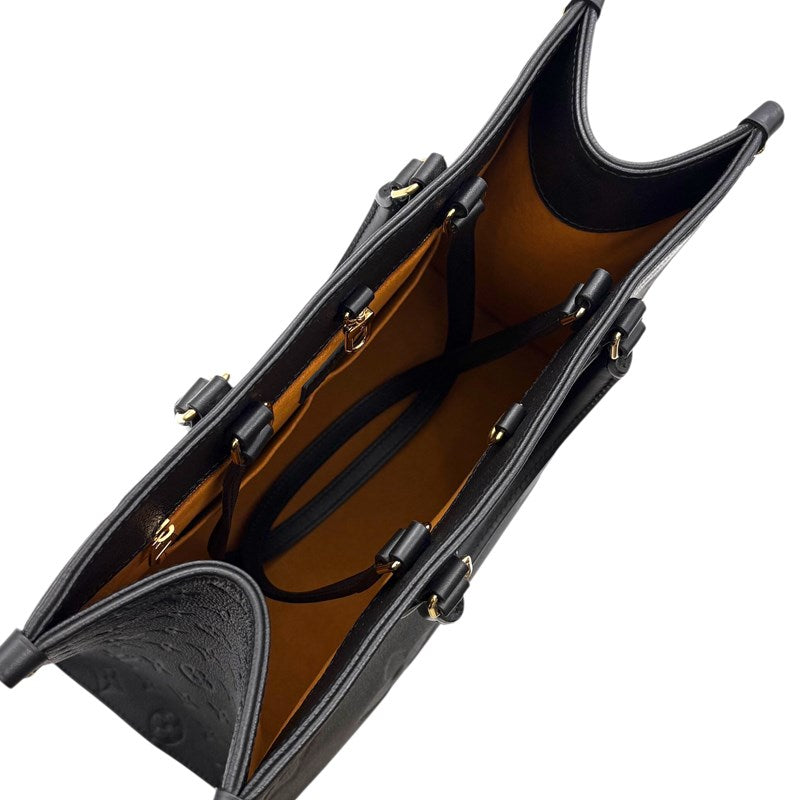 ルイ・ヴィトン LOUIS VUITTON オンザゴーMM M45595 ブラック モノグラム・アンプラントレザー ユニセックス トートバッグ