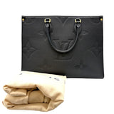 ルイ・ヴィトン LOUIS VUITTON オンザゴーMM M45595 ブラック モノグラム・アンプラントレザー ユニセックス トートバッグ
