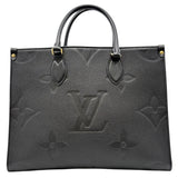 ルイ・ヴィトン LOUIS VUITTON オンザゴーMM M45595 ブラック モノグラム・アンプラントレザー ユニセックス トートバッグ
