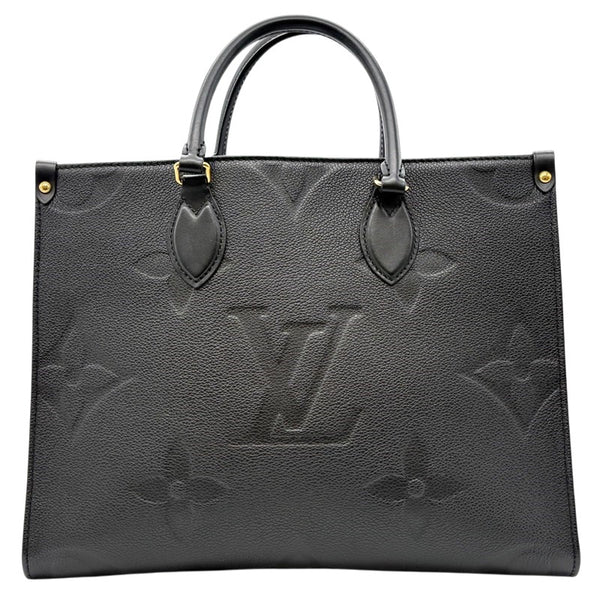 ルイ・ヴィトン LOUIS VUITTON オンザゴーMM M45595 ブラック モノグラム・アンプラントレザー ユニセックス トートバッグ