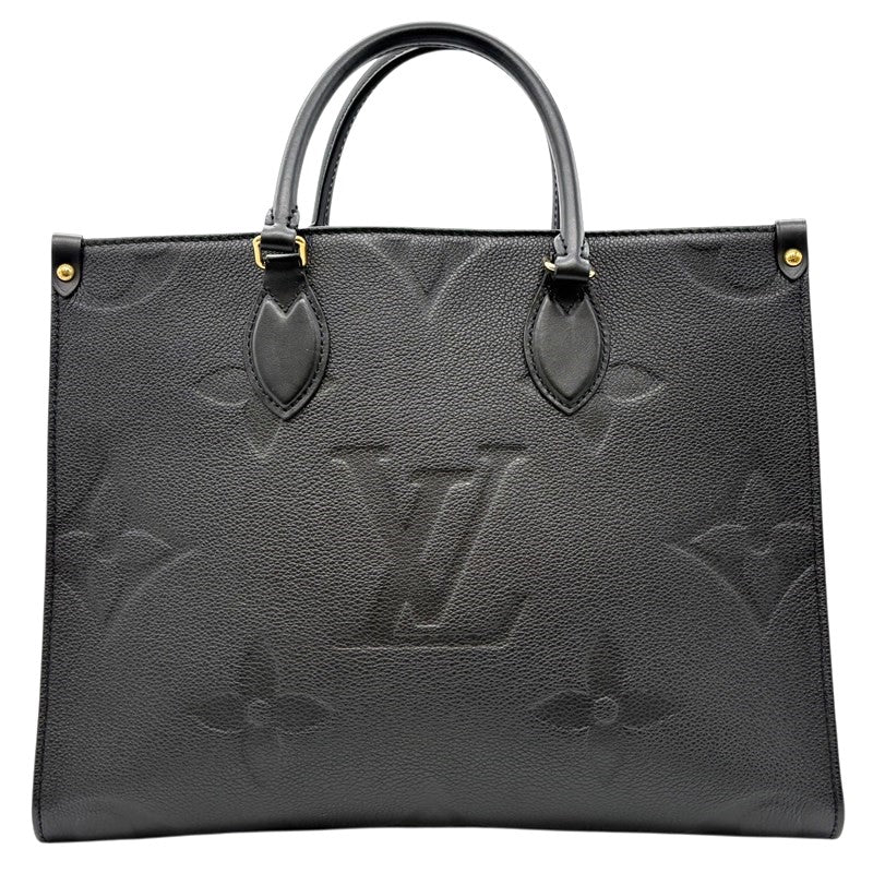 ルイ・ヴィトン LOUIS VUITTON オンザゴーMM M45595 ブラック モノグラム・アンプラントレザー ユニセックス トートバッグ