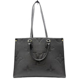ルイ・ヴィトン LOUIS VUITTON オンザゴーMM M45595 ブラック モノグラム・アンプラントレザー ユニセックス トートバッグ