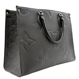ルイ・ヴィトン LOUIS VUITTON オンザゴーMM M45595 ブラック モノグラム・アンプラントレザー ユニセックス トートバッグ