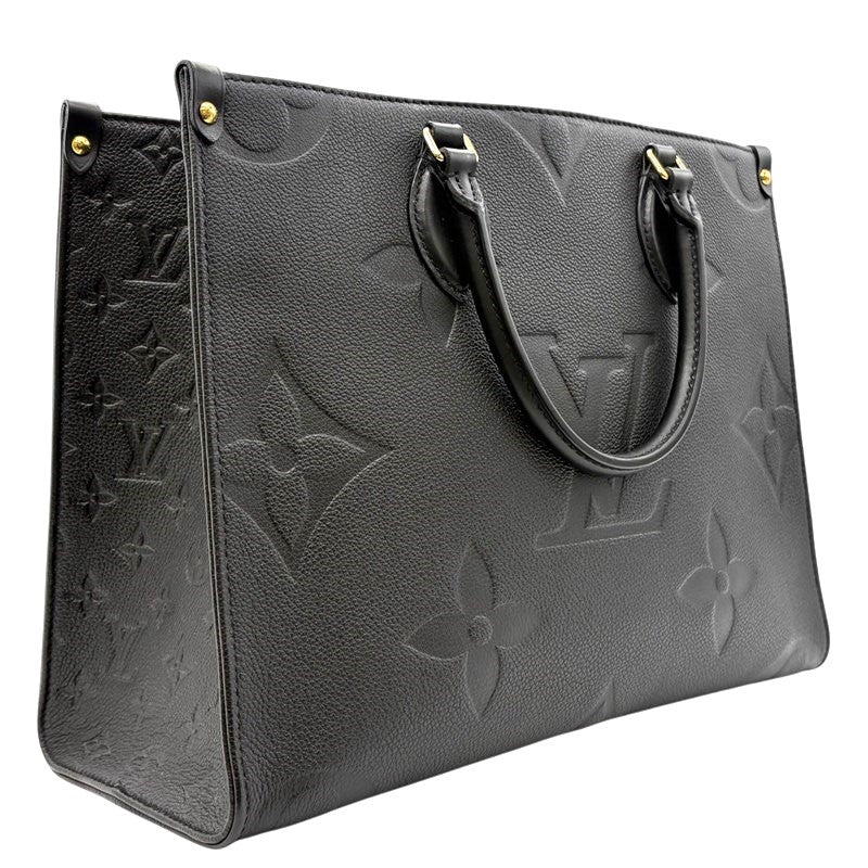 ルイ・ヴィトン LOUIS VUITTON オンザゴーMM M45595 ブラック モノグラム・アンプラントレザー ユニセックス トートバッグ