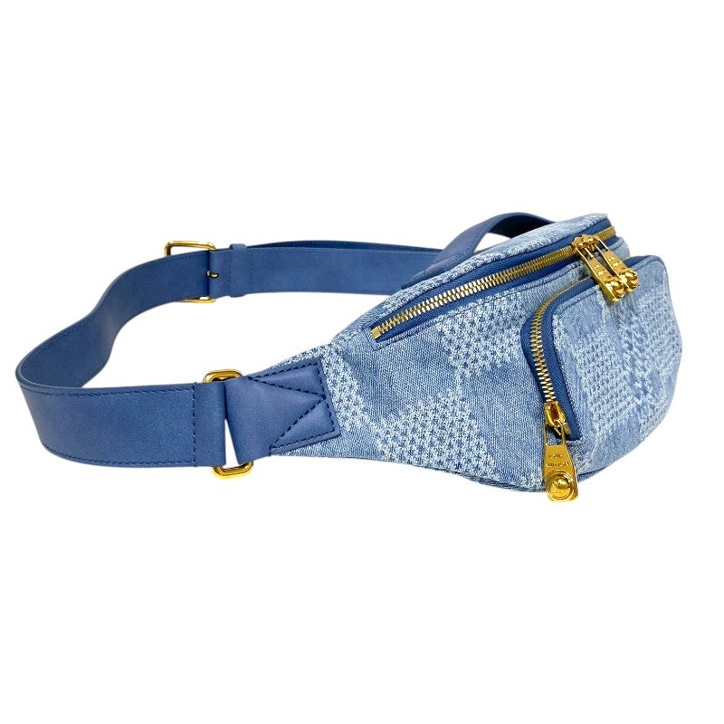 ルイ・ヴィトン LOUIS VUITTON ラッシュ・バムバッグ N00205 デニムブルー ゴールド金具 ダミエ・デニム3D ユニセックス ボディバッグ